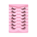Natural Lashes Wispy Lashes Natural Look False Eyelashes Natural Flared Eyelashes False Eye Lashes Soft Fluffy Lashes 7 Pairs 6mm Gradual 13mm Cat's Eye Transparent Stem Eye Tail Elongated Half Eye Na.