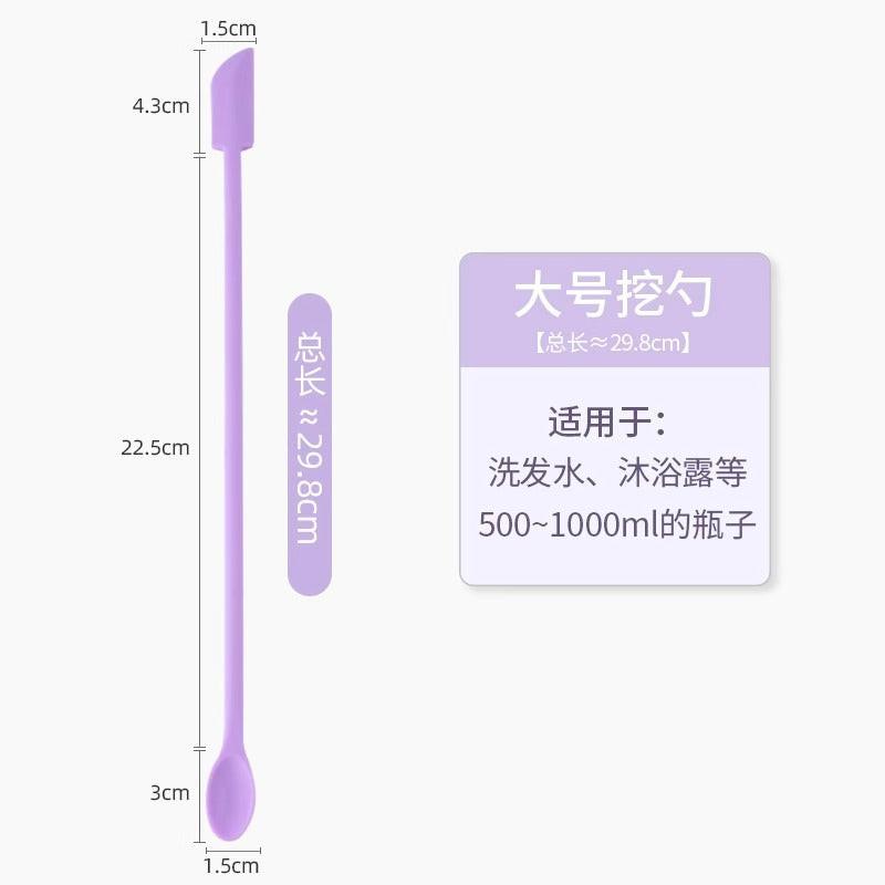 2 In 1 Makeup Silicone Scoop Scraper Set Cosmetic Liquid Foundation Face Cream Spoon Scraping Face Skin Care Tools Wholesale.