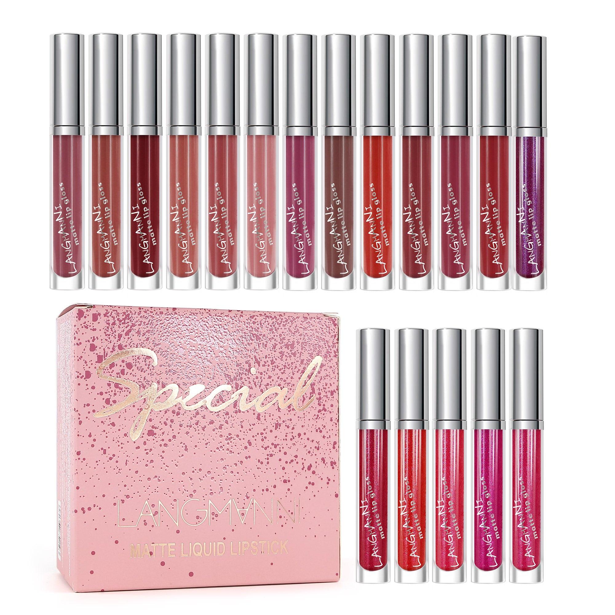 Lipstick 18 Count Lip Gloss Set Matte Velvet Lip Gloss.