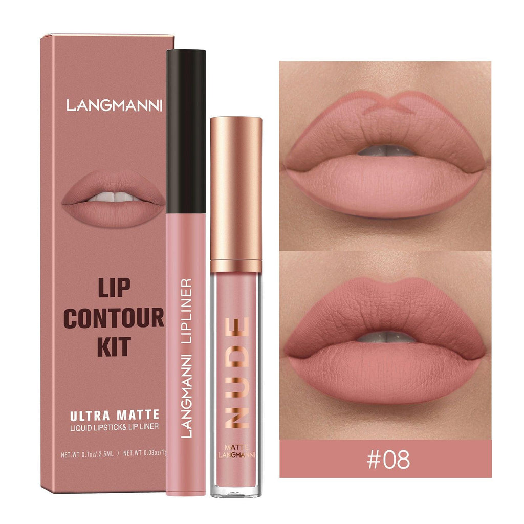 Lip Liner Combination Suit No Stain On Cup Matte Lip Gloss Suit.