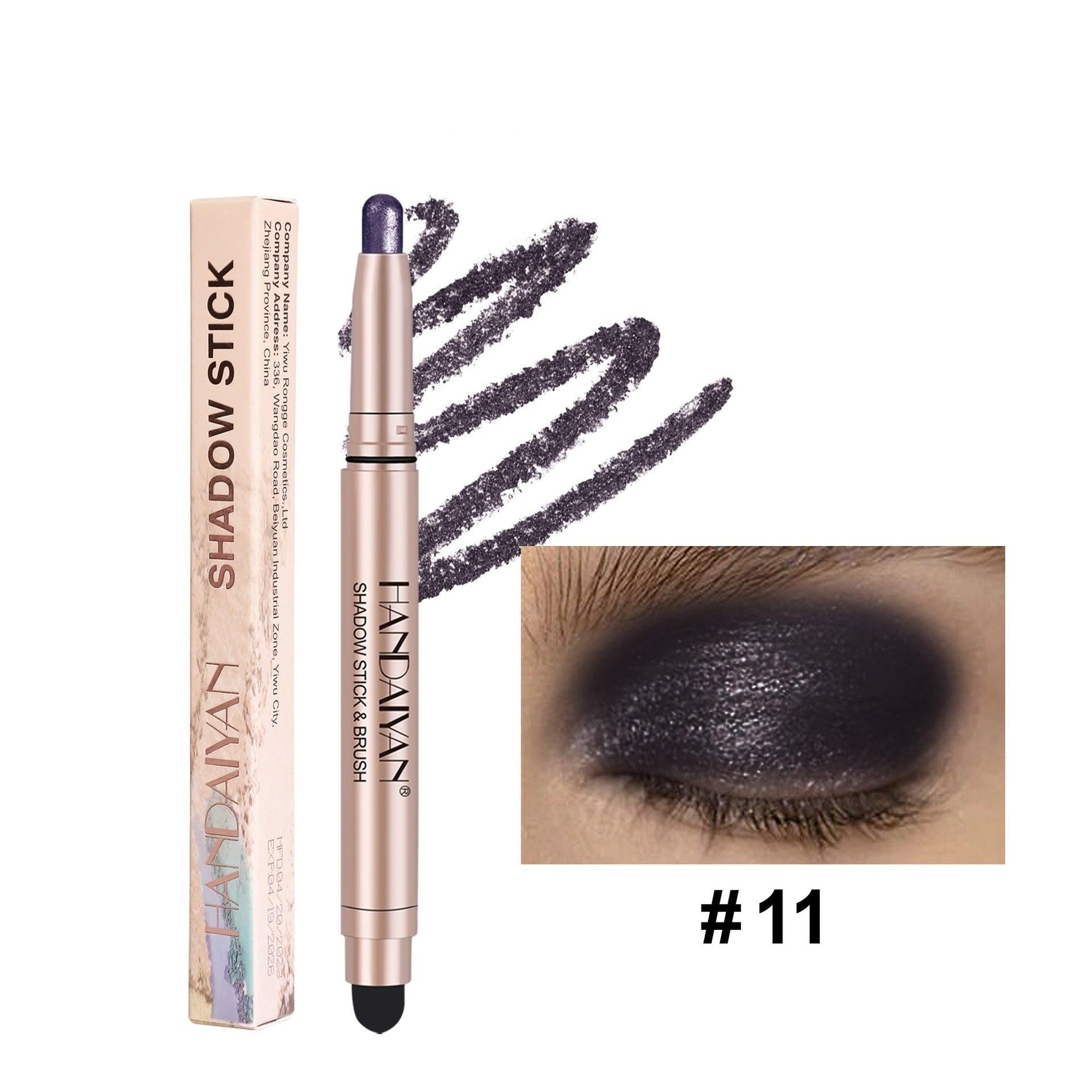 Crouching Silkworm Women's High-gloss Pearlescent Eye Shadow Stick.