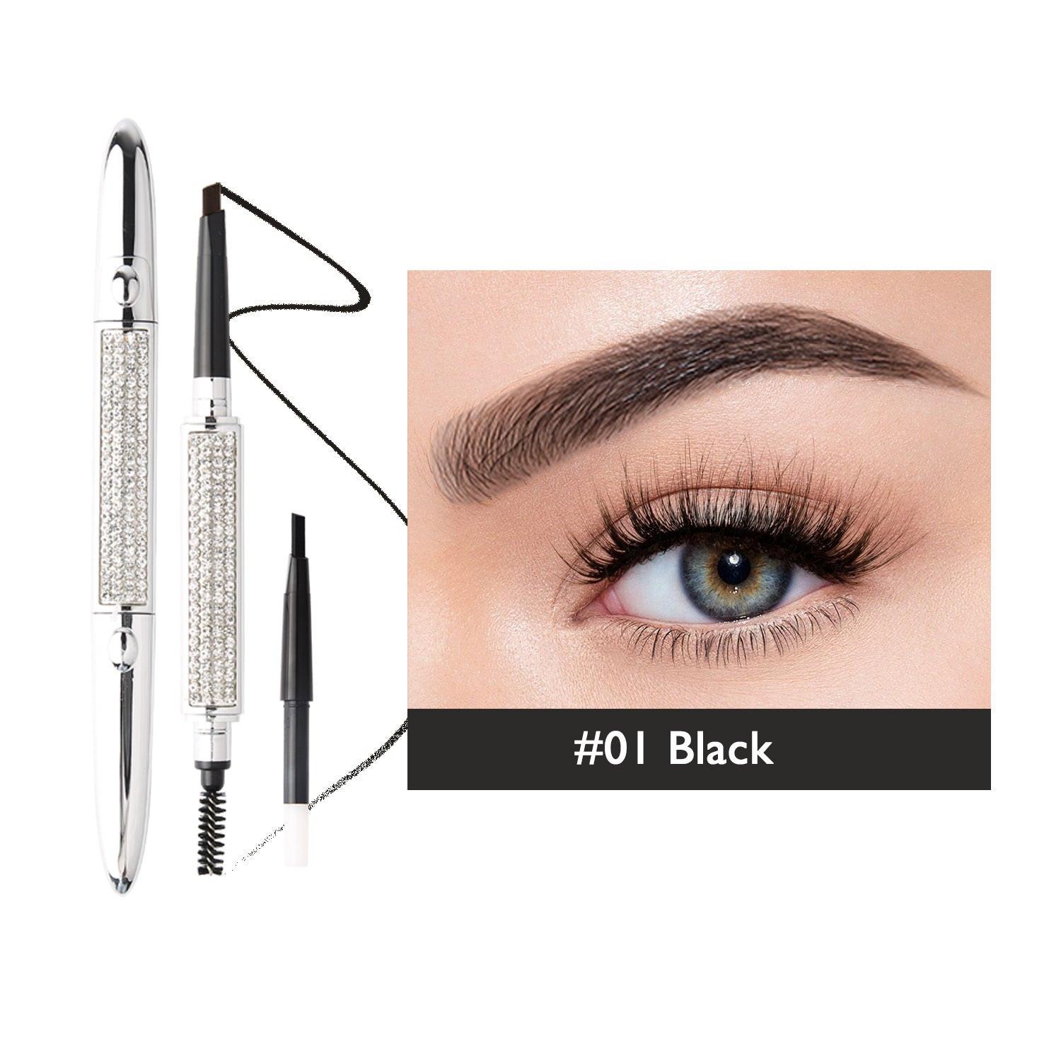 Sky Silver Tube Eyebrow Pencil Double Head Is Not Easy Dizzy Not Easy To Take Off.