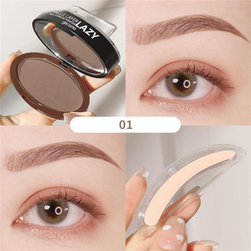 Double Layer Two-color Lazy Seal Eyebrow Powder Waterproof Sweat And Not Smudging.