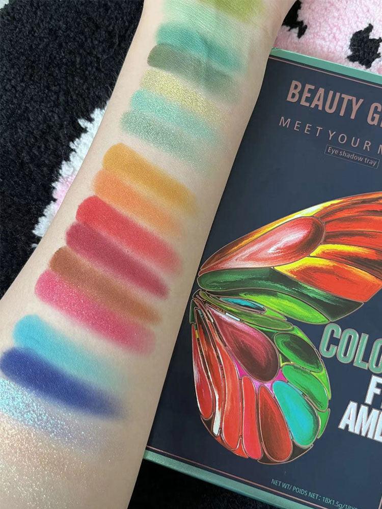 Color Eyeshadow Palette Stage Makeup Sequins.