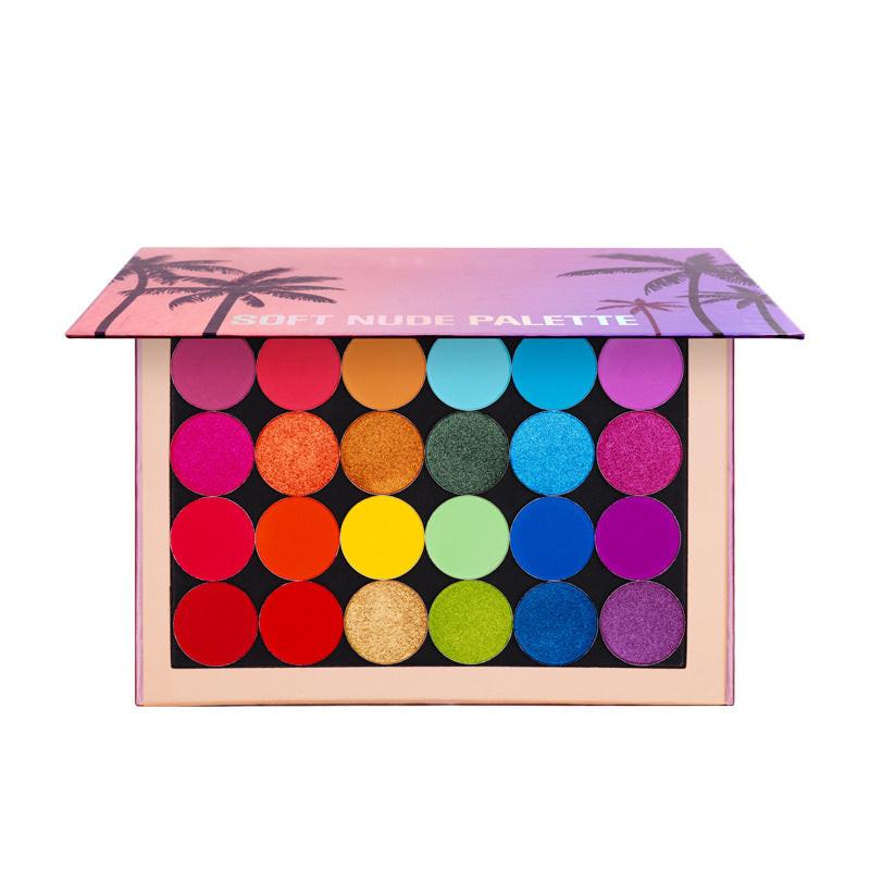 24 Colors Pearly Matt Fine Shimmering Mint Eyeshadow Palette.