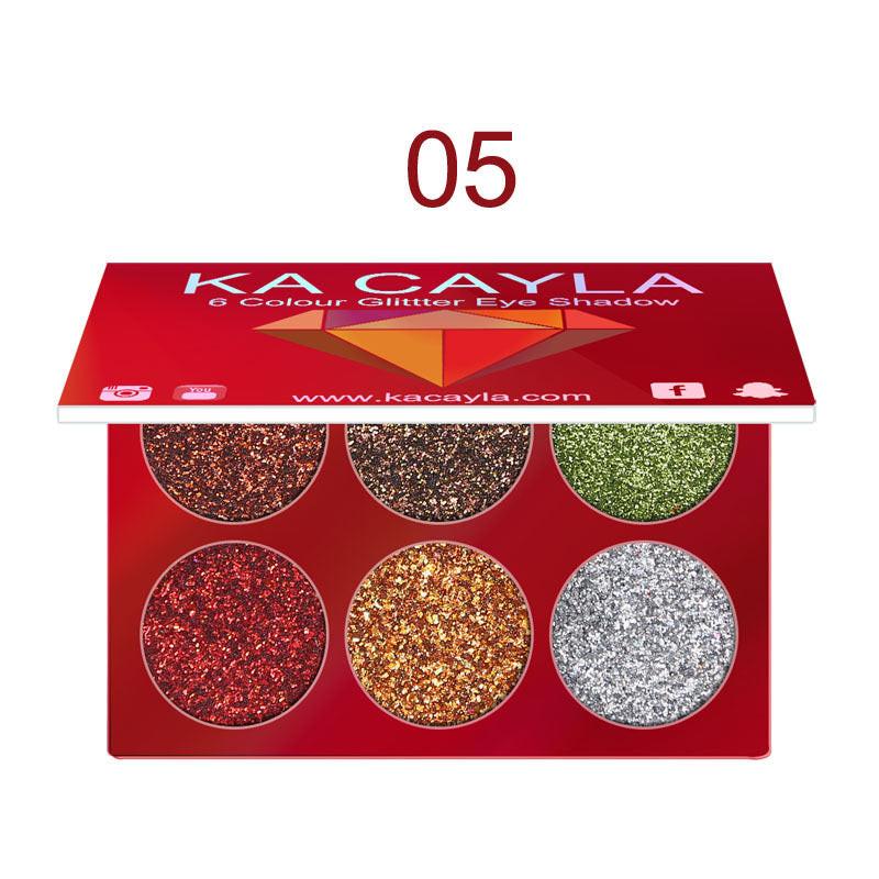 Creative 6 Colors Diamond Sequin Eyeshadow Palette.