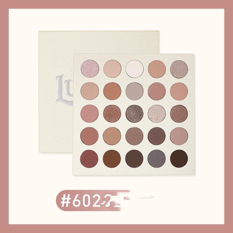 Cream Eye Ling 25 Color Eyeshadow Beads Matte Earth Milk Tea Large Pan Eyeshadow Palette.