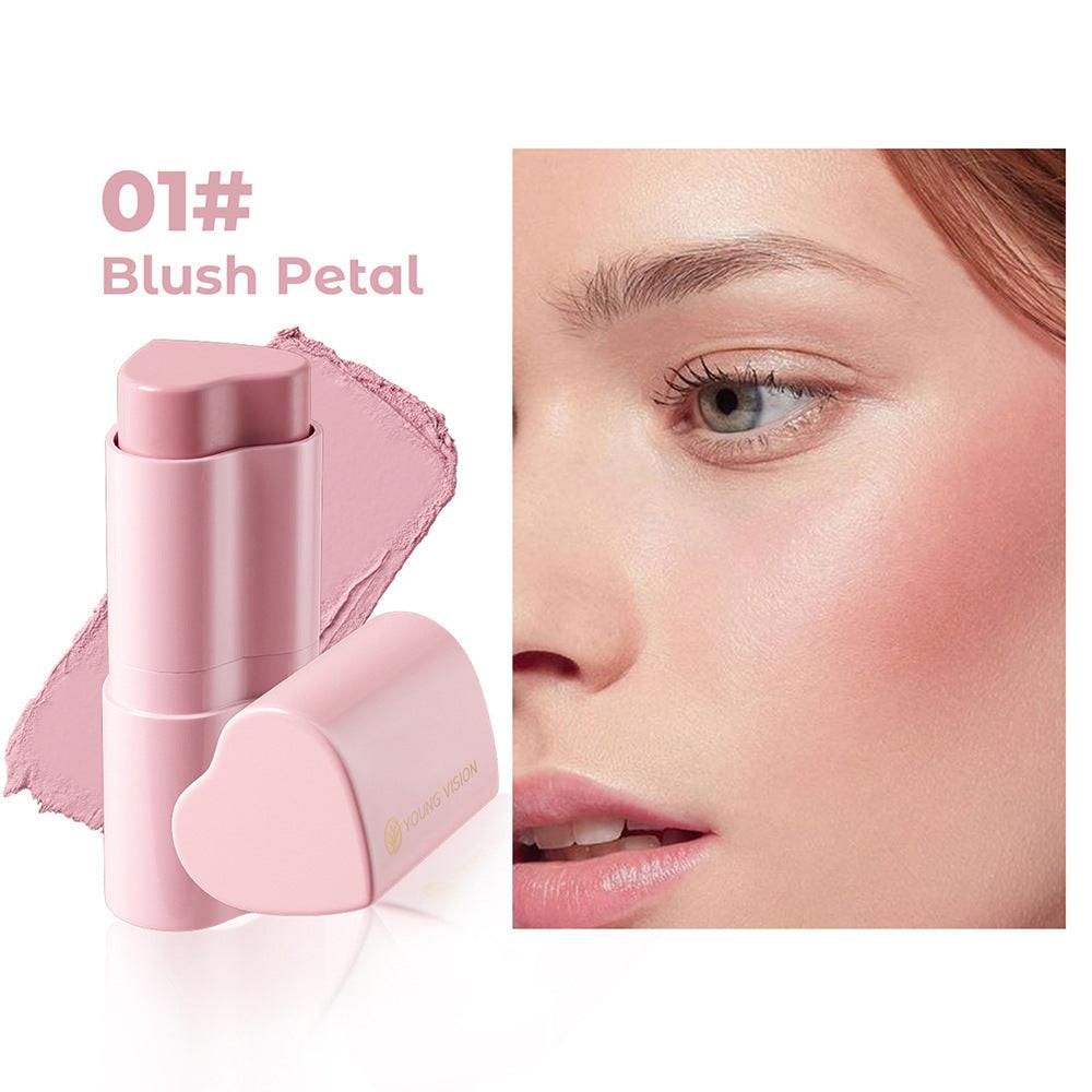 6 Colors Love Heart Blusher Contour Stick Facial Modification.
