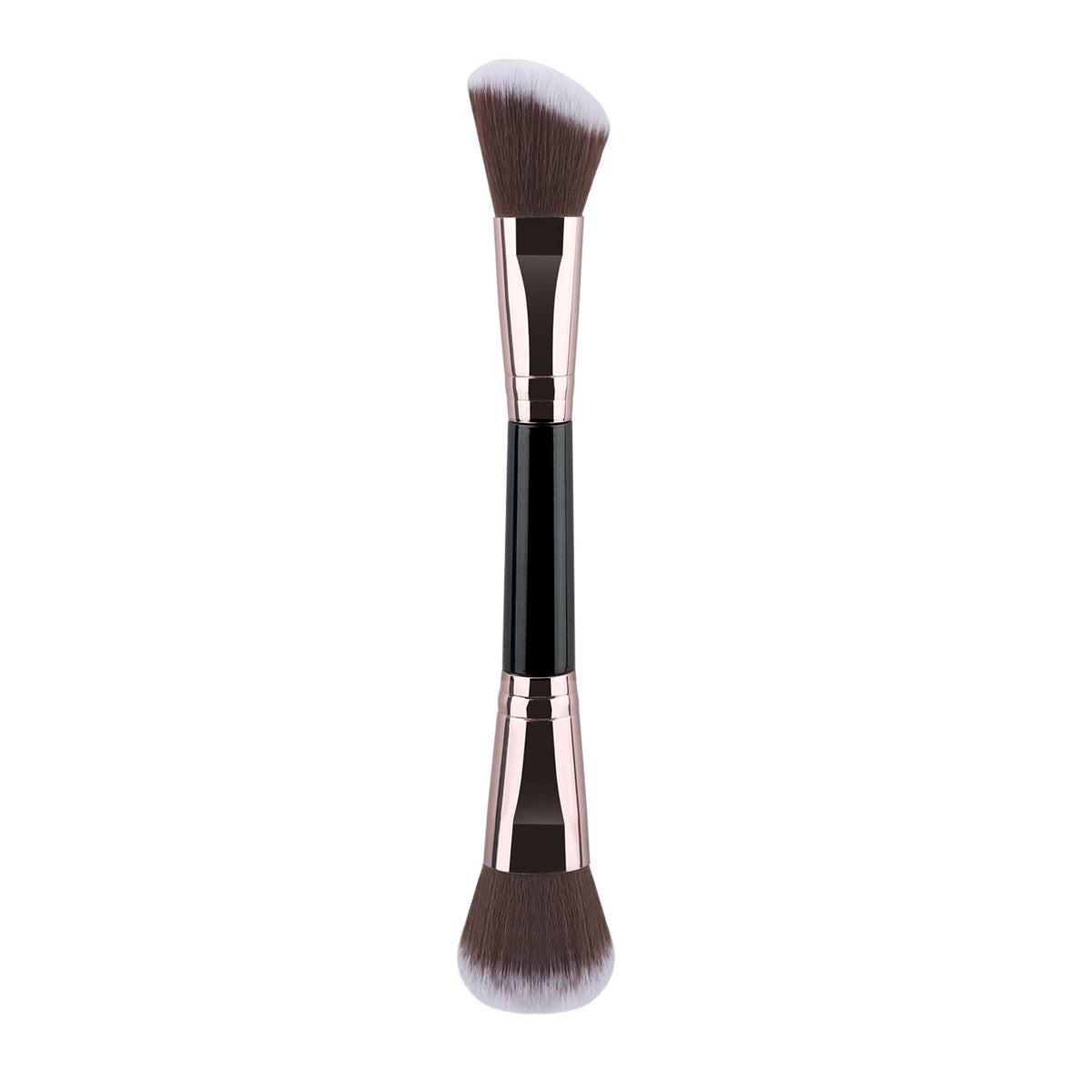 3 PCs Double-ended Makeup Brush Suit Soft Foundation Shading Brush Beauty Tools.