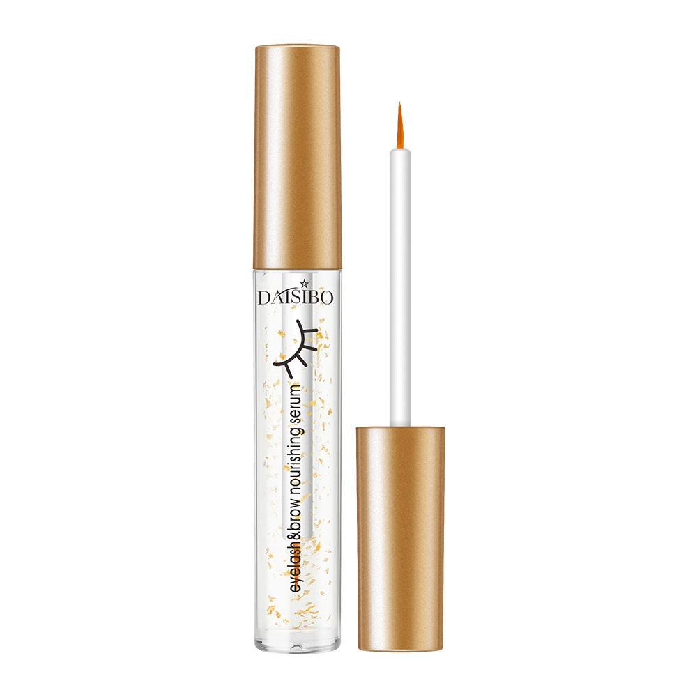 Gold Foil Plain Black Thick Natural Eyelash Growth Solution.