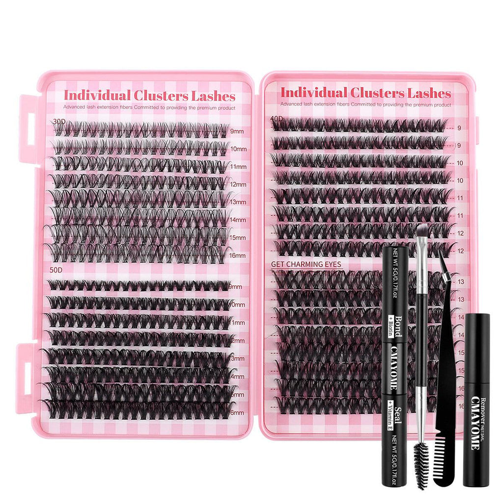 DIY Daily Natural Thick Segment Single Cluster False Eyelashes.