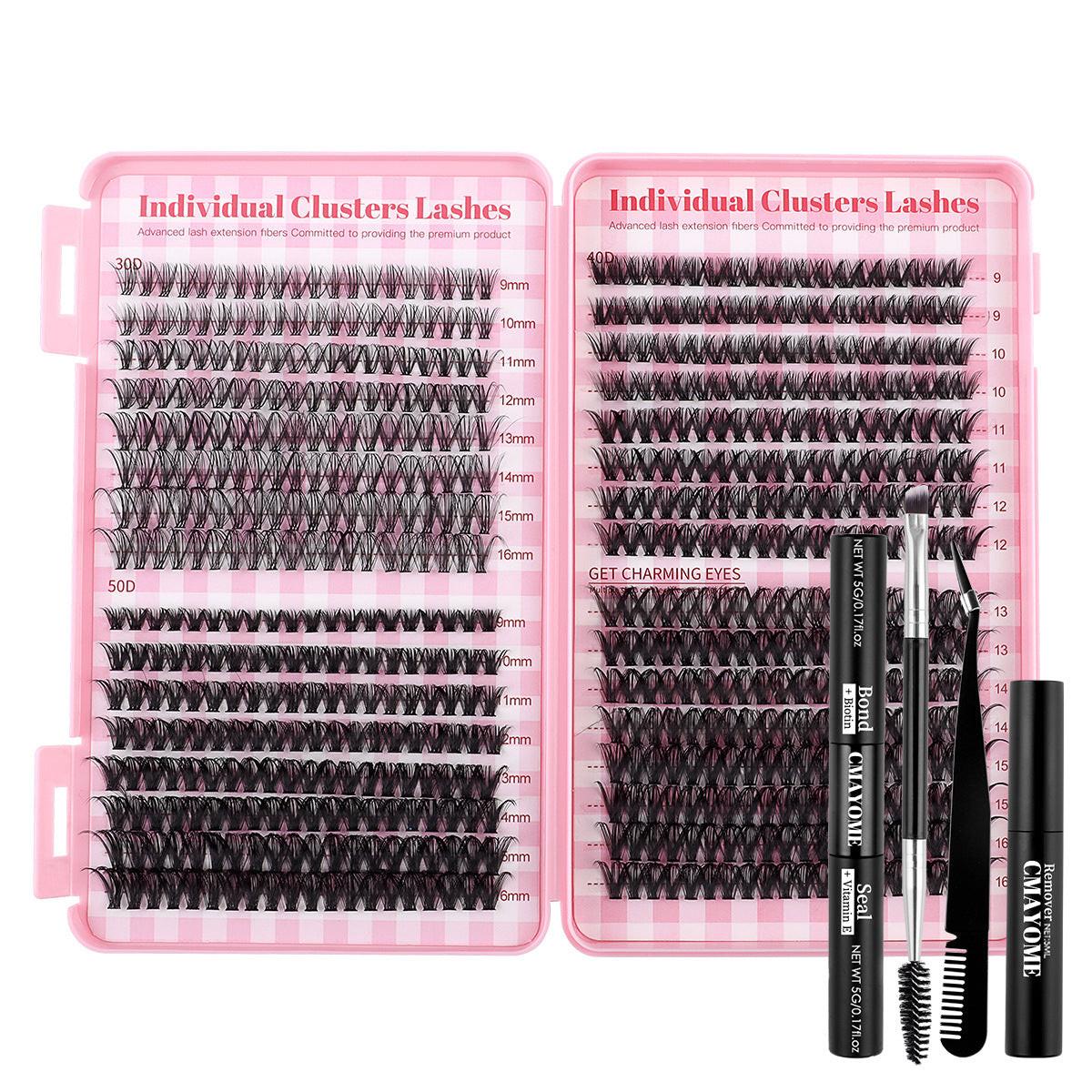 DIY Daily Natural Thick Segment Single Cluster False Eyelashes.