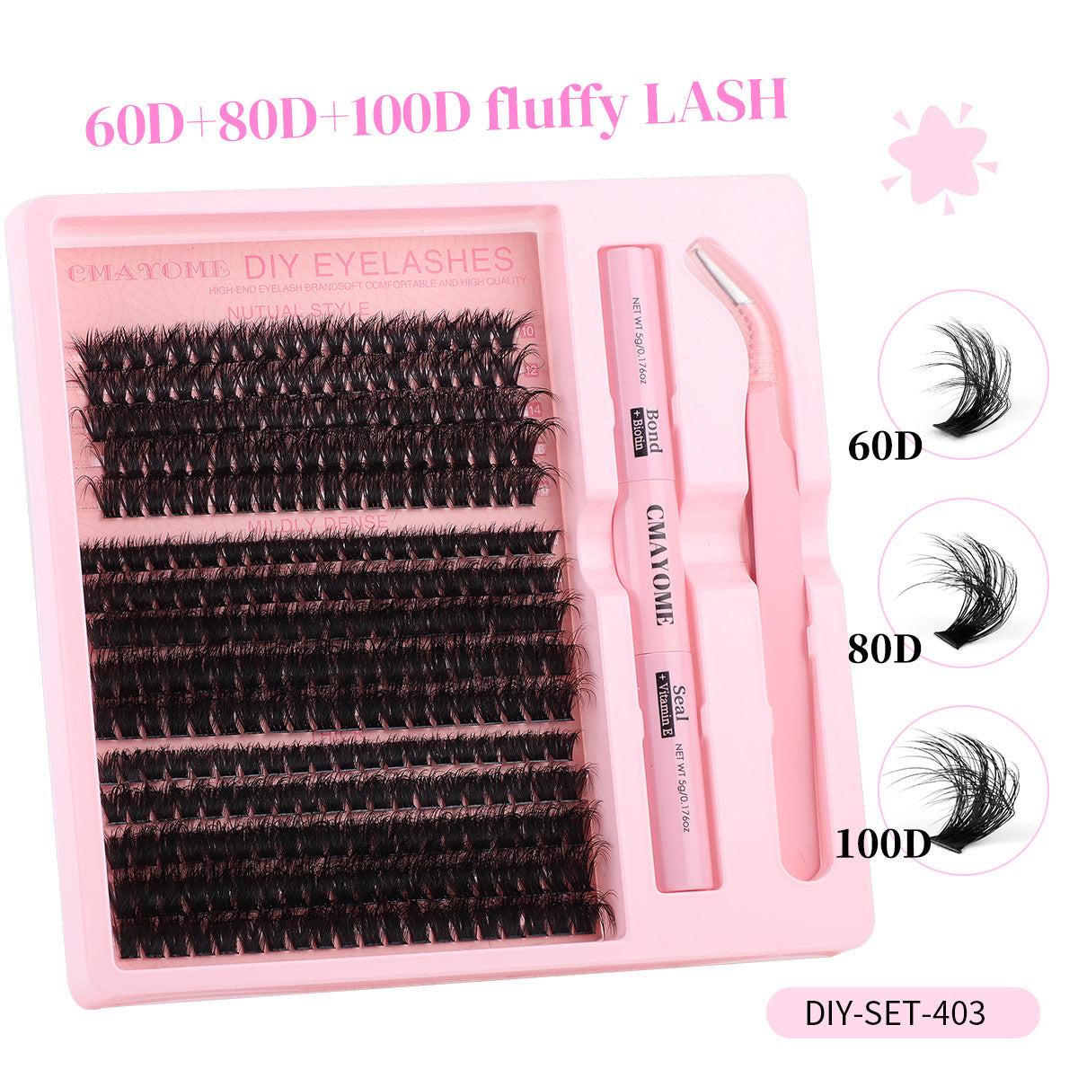 Segment Single Cluster DIY False Eyelashes Extension Suit.