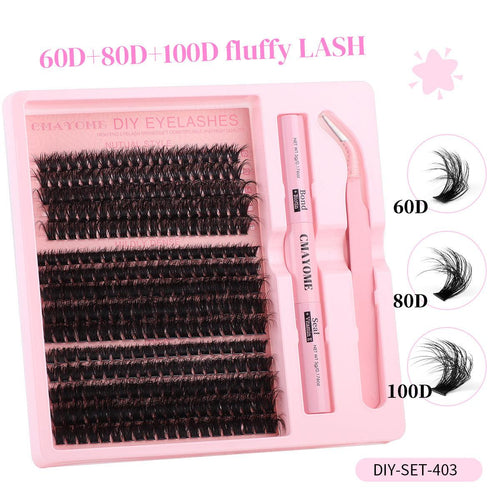 Segment Single Cluster DIY False Eyelashes Extension Suit.