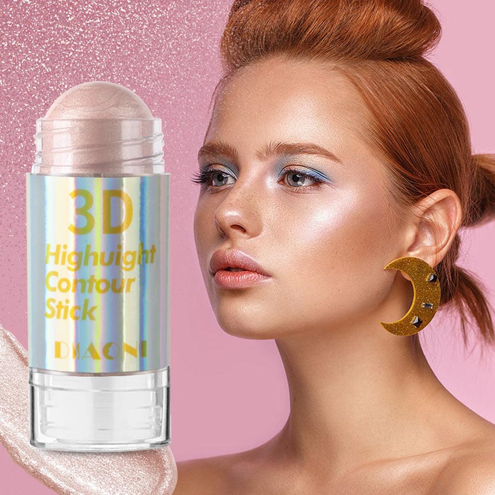 Highlight Contour Stick Outline Shading Powder Three-dimensional Brightening Crouching Silkworm Face Blusher.
