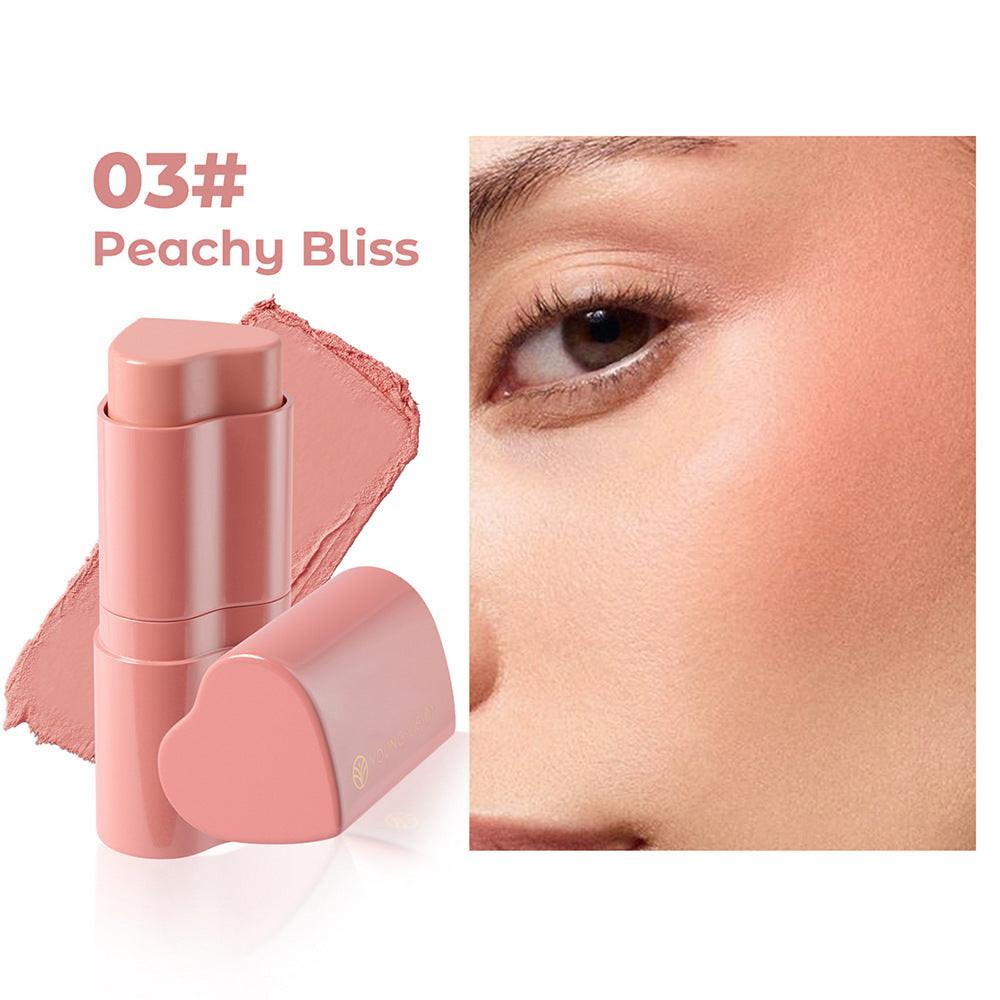 6 Colors Love Heart Blusher Contour Stick Facial Modification.