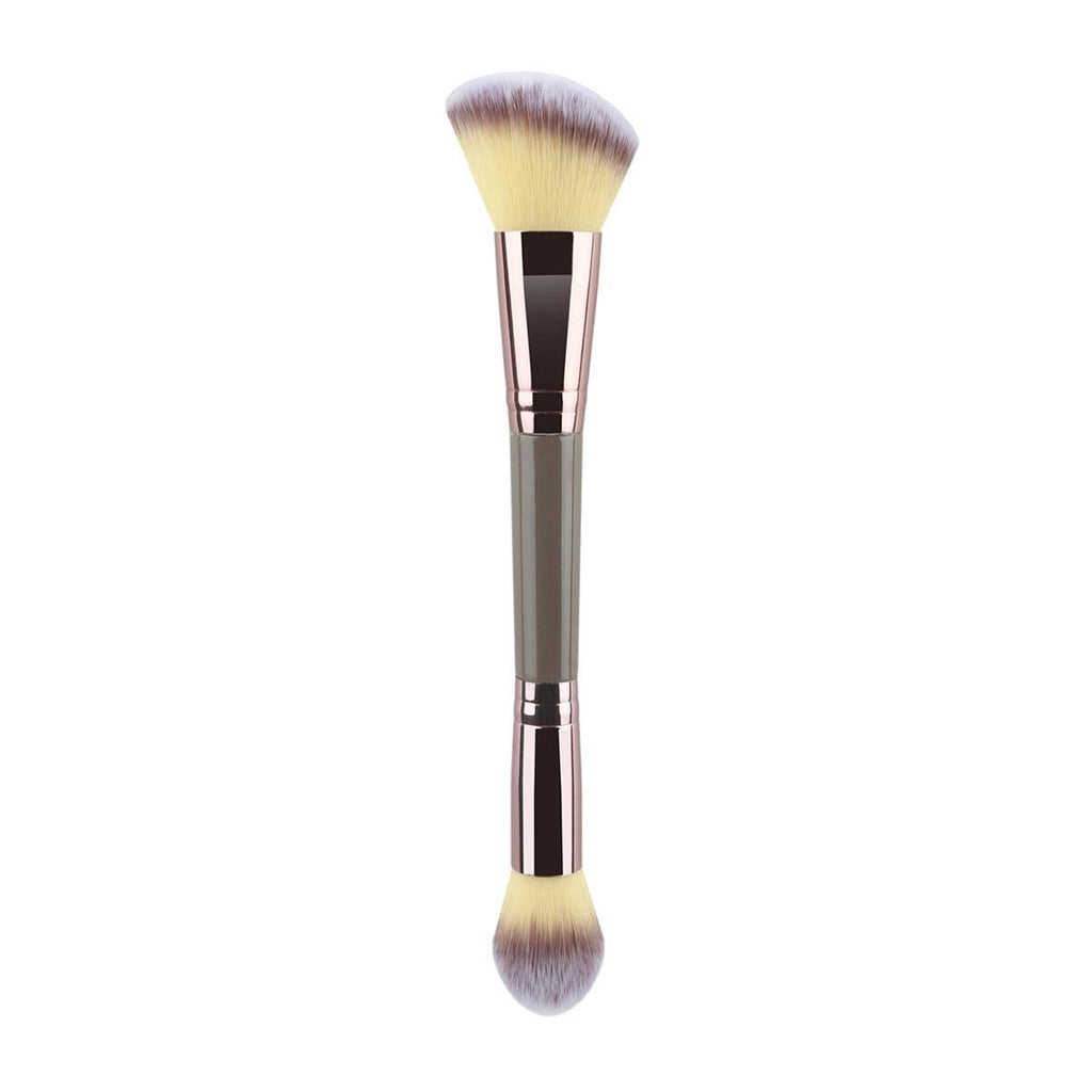 3 PCs Double-ended Makeup Brush Suit Soft Foundation Shading Brush Beauty Tools.