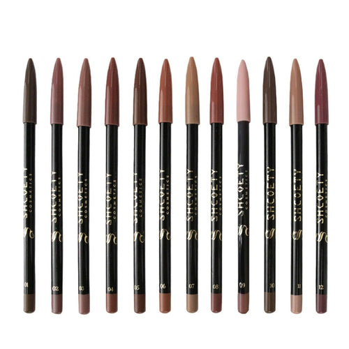 12 Colors Matte Lip Liner Suit Nude.