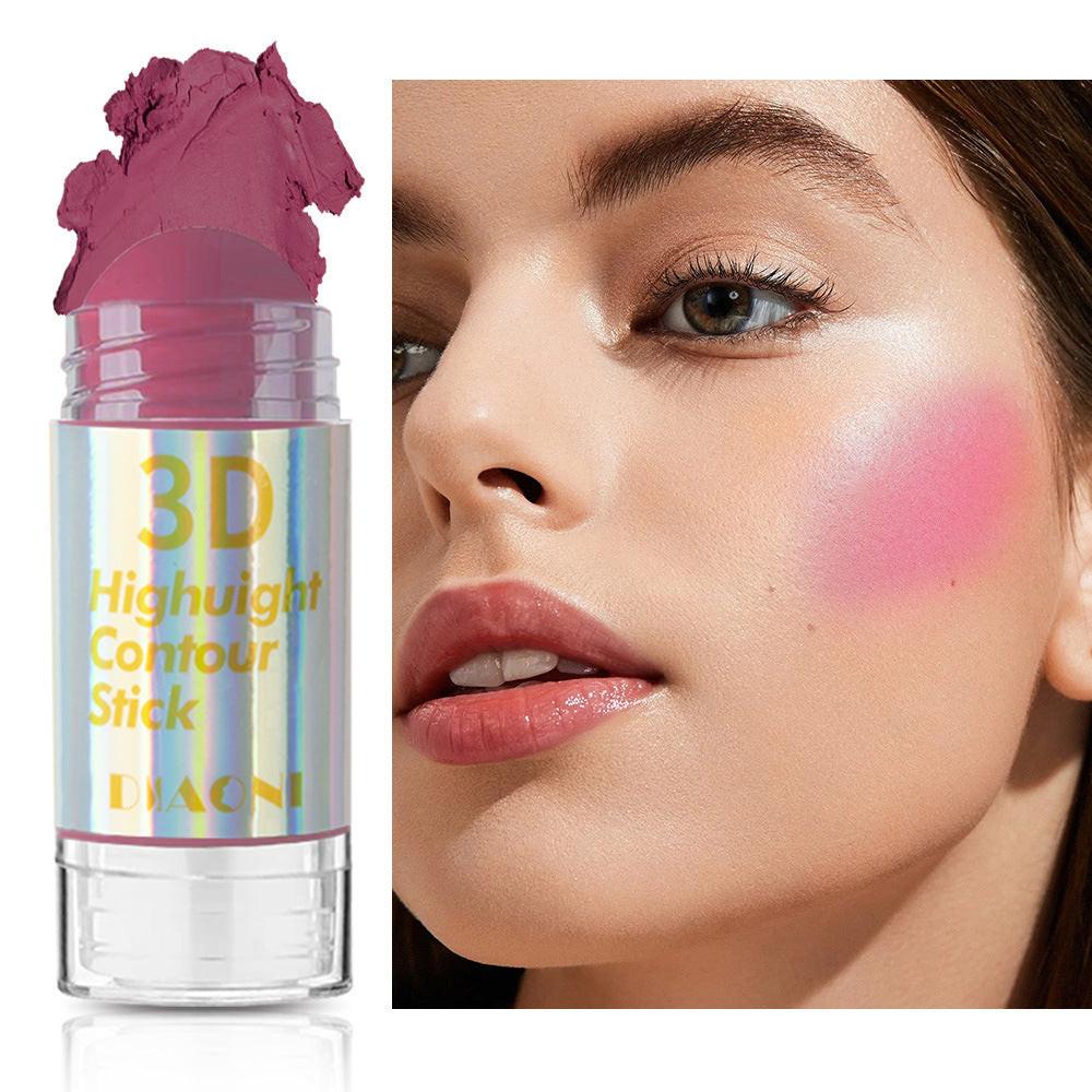 Highlight Contour Stick Outline Shading Powder Three-dimensional Brightening Crouching Silkworm Face Blusher.