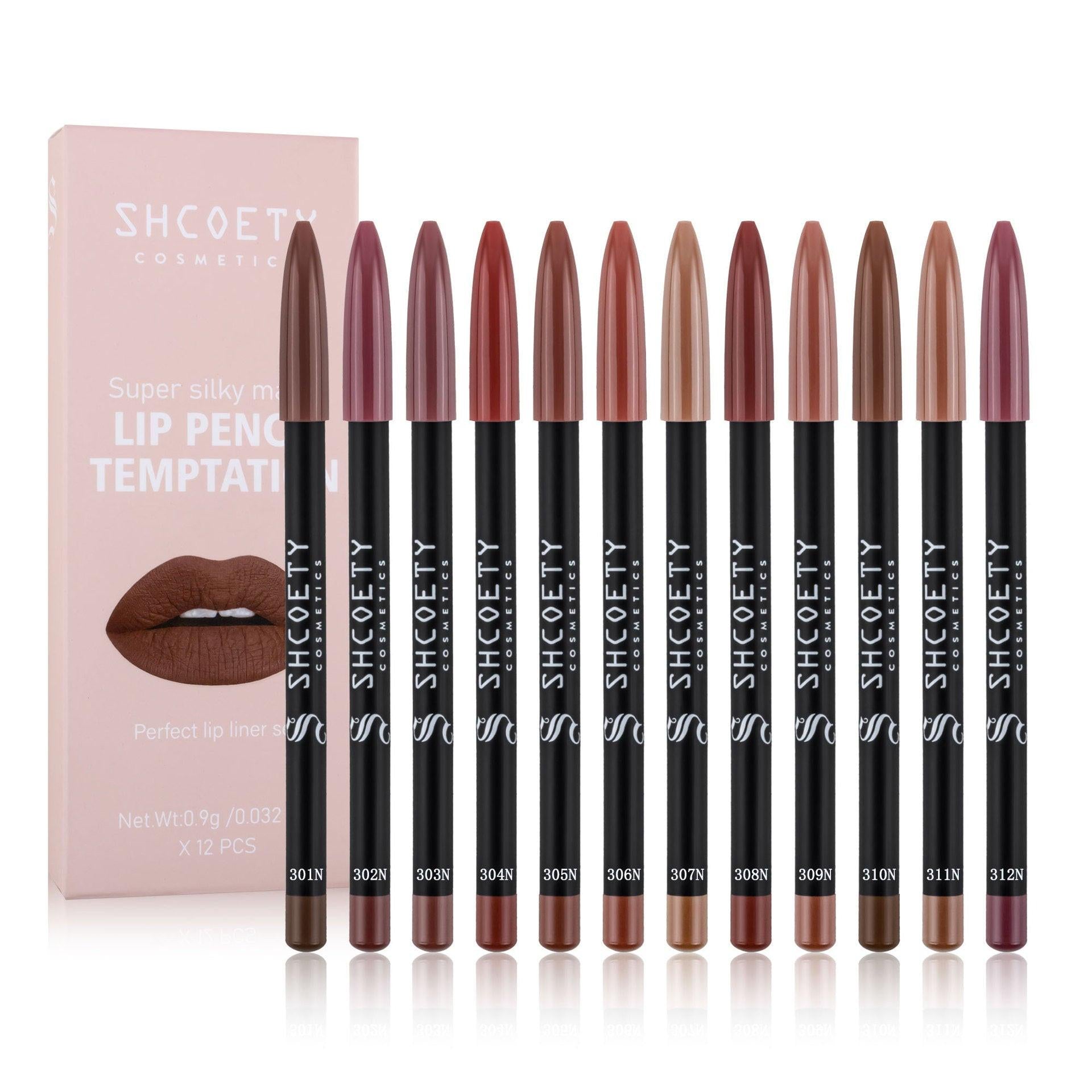Matte Lipstick Lip Liner Suit Non-decolorizing Long-lasting Makeup