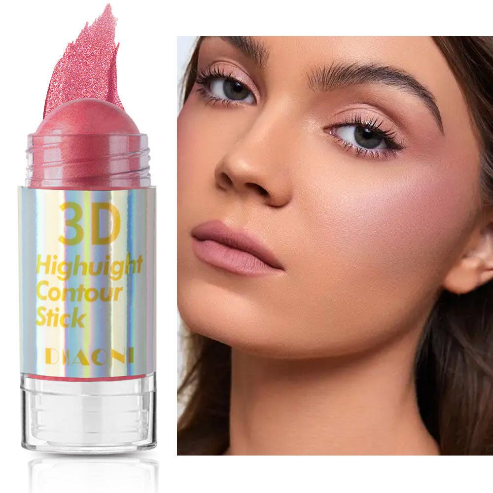 Highlight Contour Stick Outline Shading Powder Three-dimensional Brightening Crouching Silkworm Face Blusher.