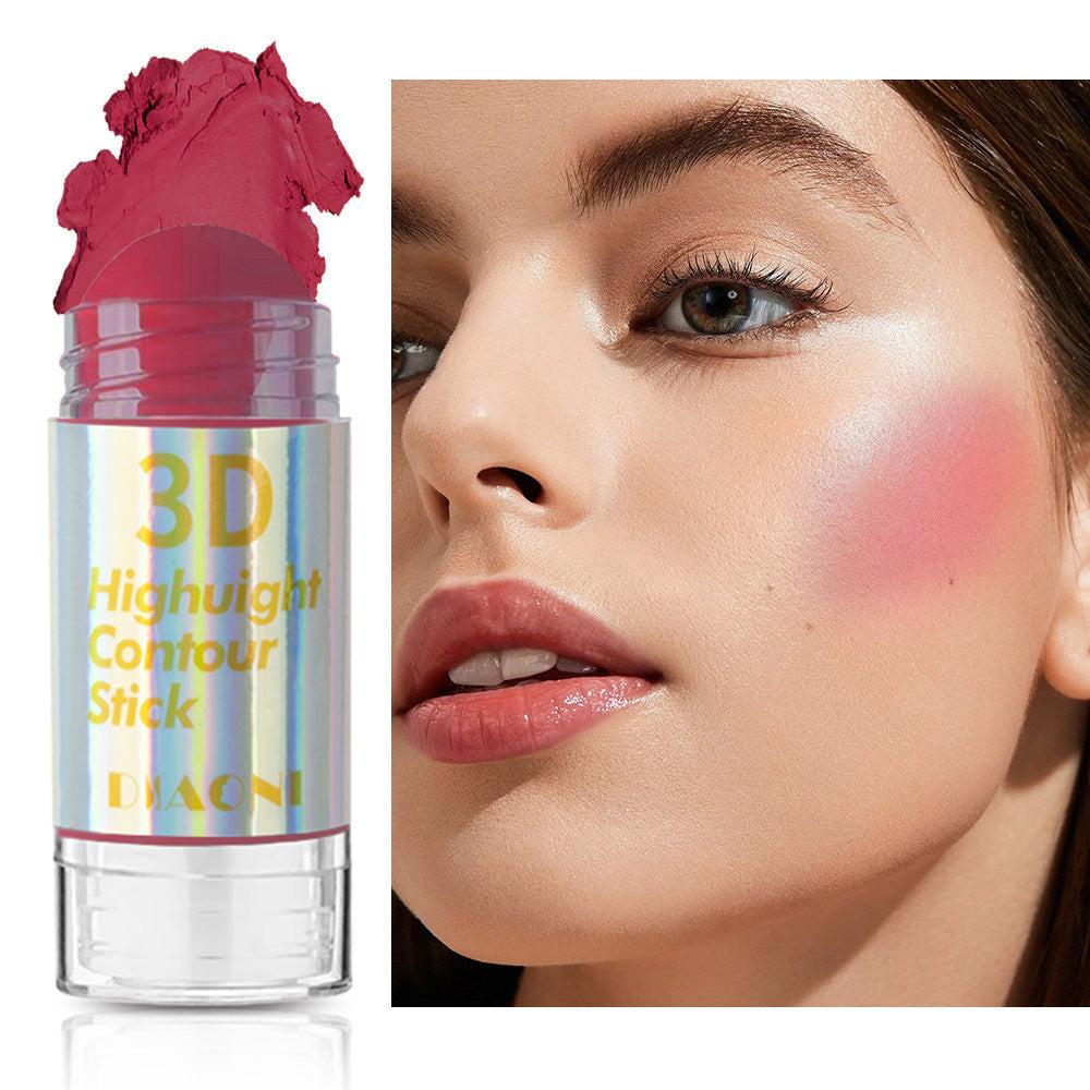 Highlight Contour Stick Outline Shading Powder Three-dimensional Brightening Crouching Silkworm Face Blusher.
