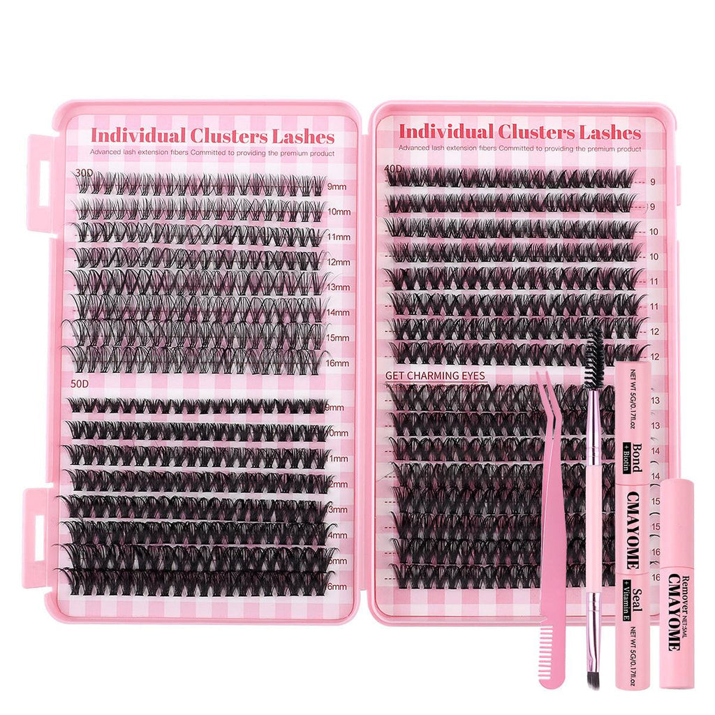 DIY Daily Natural Thick Segment Single Cluster False Eyelashes.