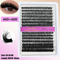 14 Rows 3D Black Cluster Eyelashes 40D 60D 80D Fluffy Soft.