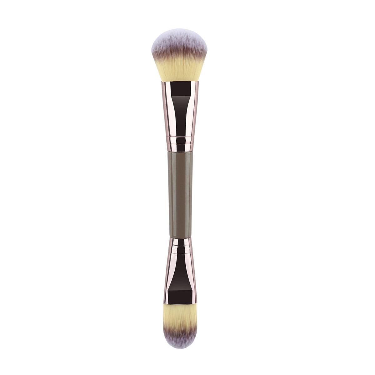 3 PCs Double-ended Makeup Brush Suit Soft Foundation Shading Brush Beauty Tools.