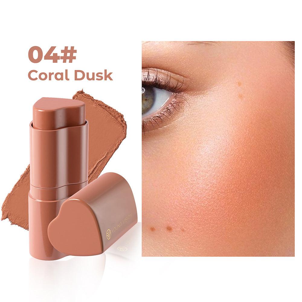 6 Colors Love Heart Blusher Contour Stick Facial Modification.