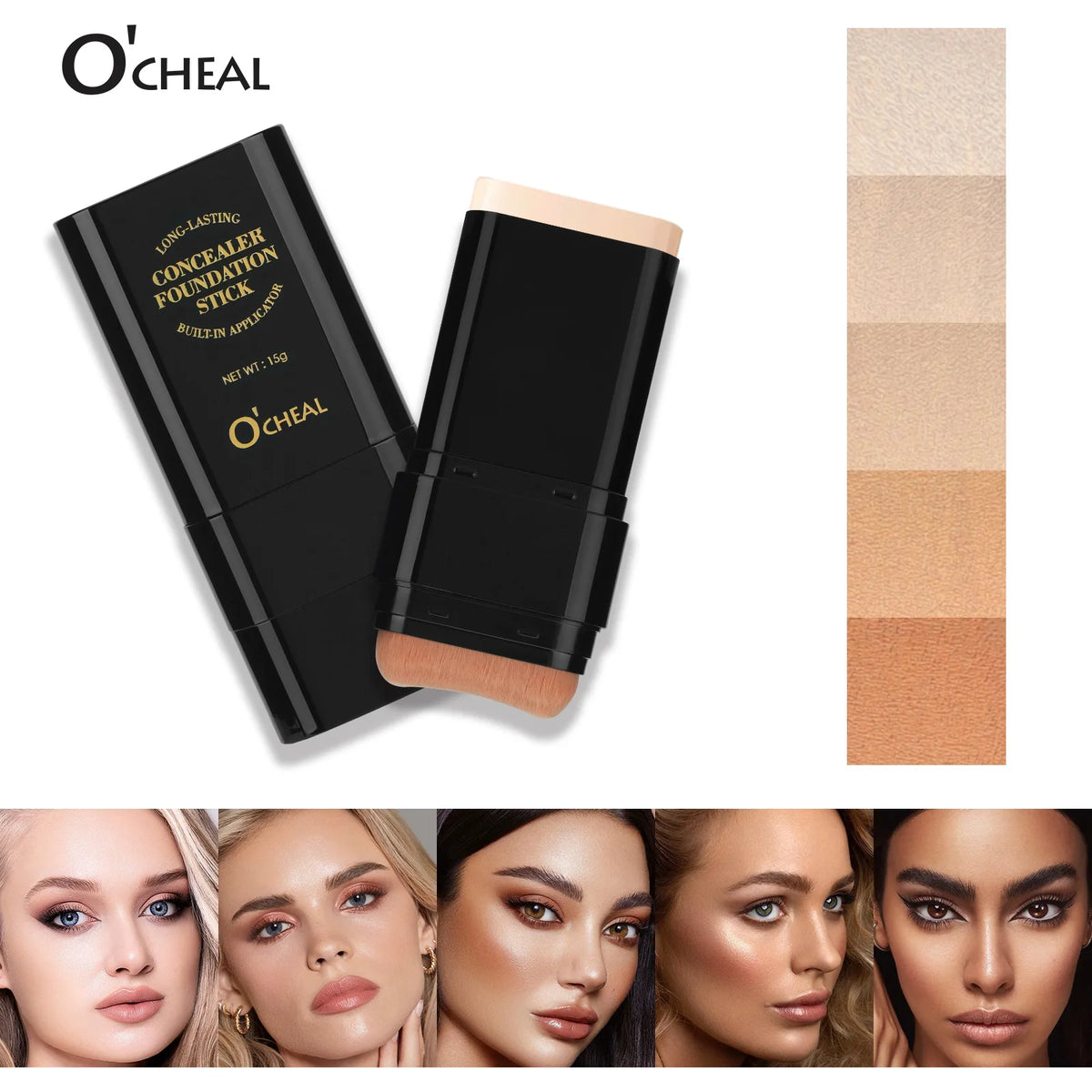 A Dual-Headed Eraser with A Foundation Stick That Provides Natural, lightweight Coverage, Conceals Imperfections, and Brightens the Complexion.