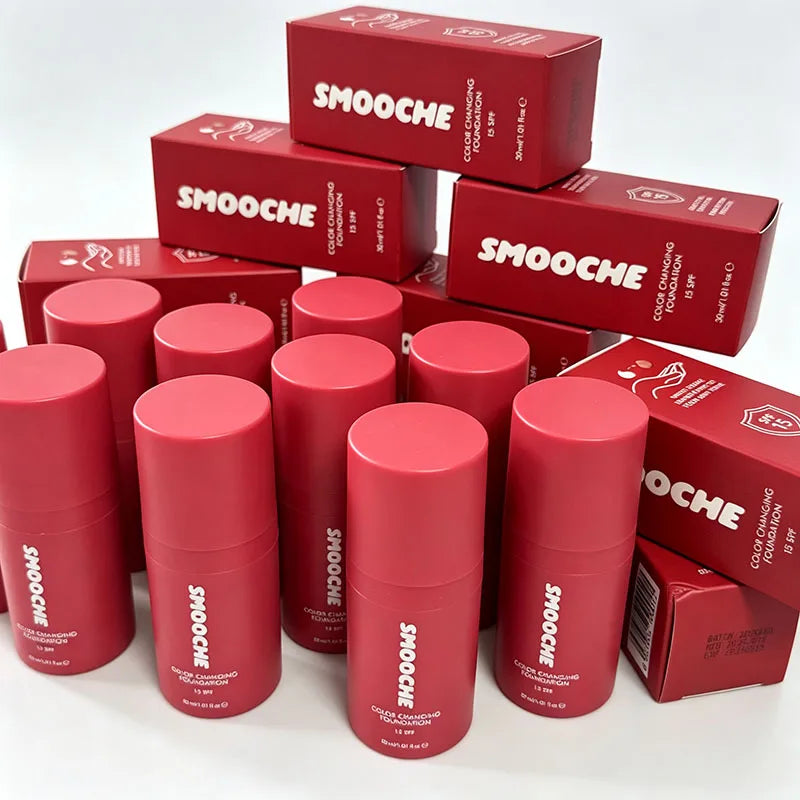 New SMOOCHE Skin Tone Adaptive Color Changing Liquid Foundation Lasting Lightweight Hydrating Natural Skin Tone Facial Cosmetics