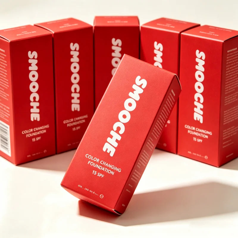 Smooche Color Changing Foundation Weakening Flaws Containing Skin Loving Ingredients Oil Control and Toning Moisturizing Brand