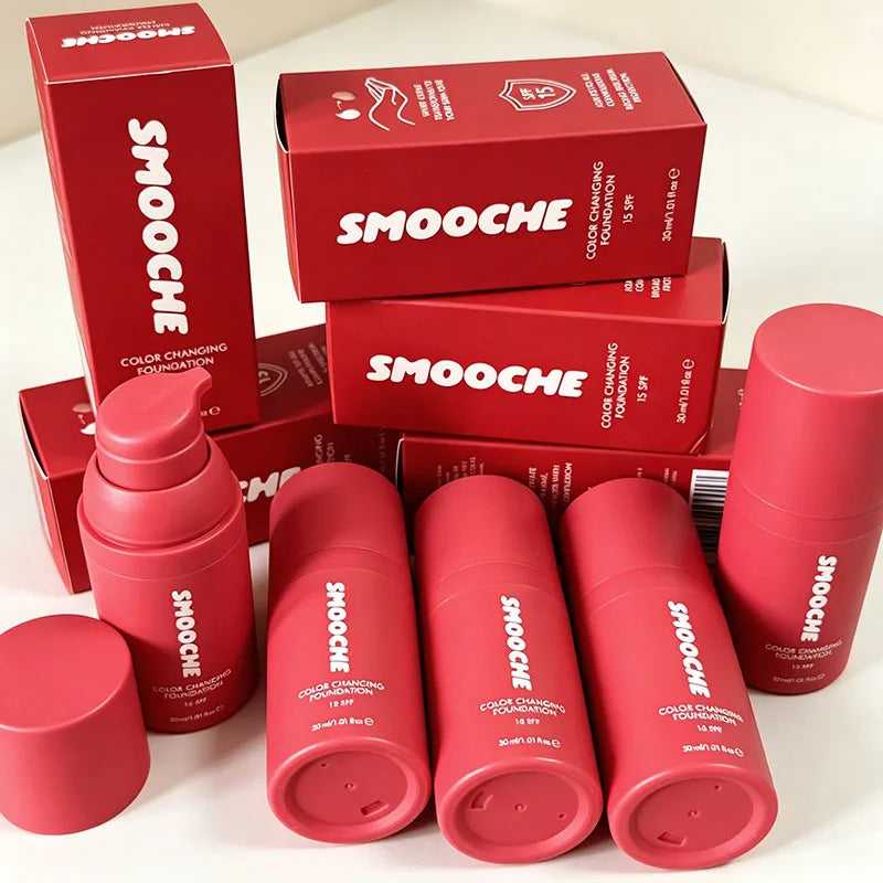Smooche Original SPF15 Color Changing Foundation Concealer Facial Base Makeup Glycerin VitaminE Natural Herbal Liquid Foundation