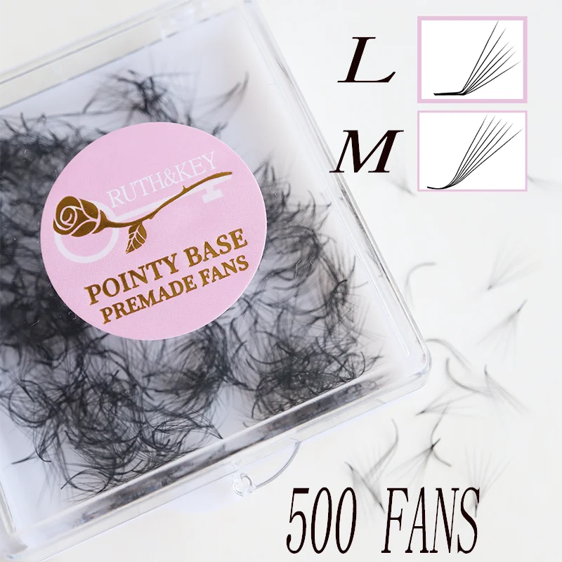 L M 500 Fans Lashes Korean Loose Premade Volume Bundles Eyelashes  Fake Promade Clusters 6D Cilia Fan For  Eyelash Extension