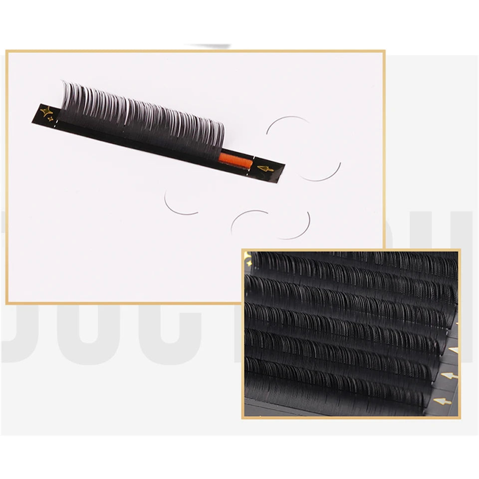 All Sizes Matte Black Individual Eyelash Extension Russian Volume Korean PBT Cashmere Faux Mink Classic Eyelashes Cilios Makeup