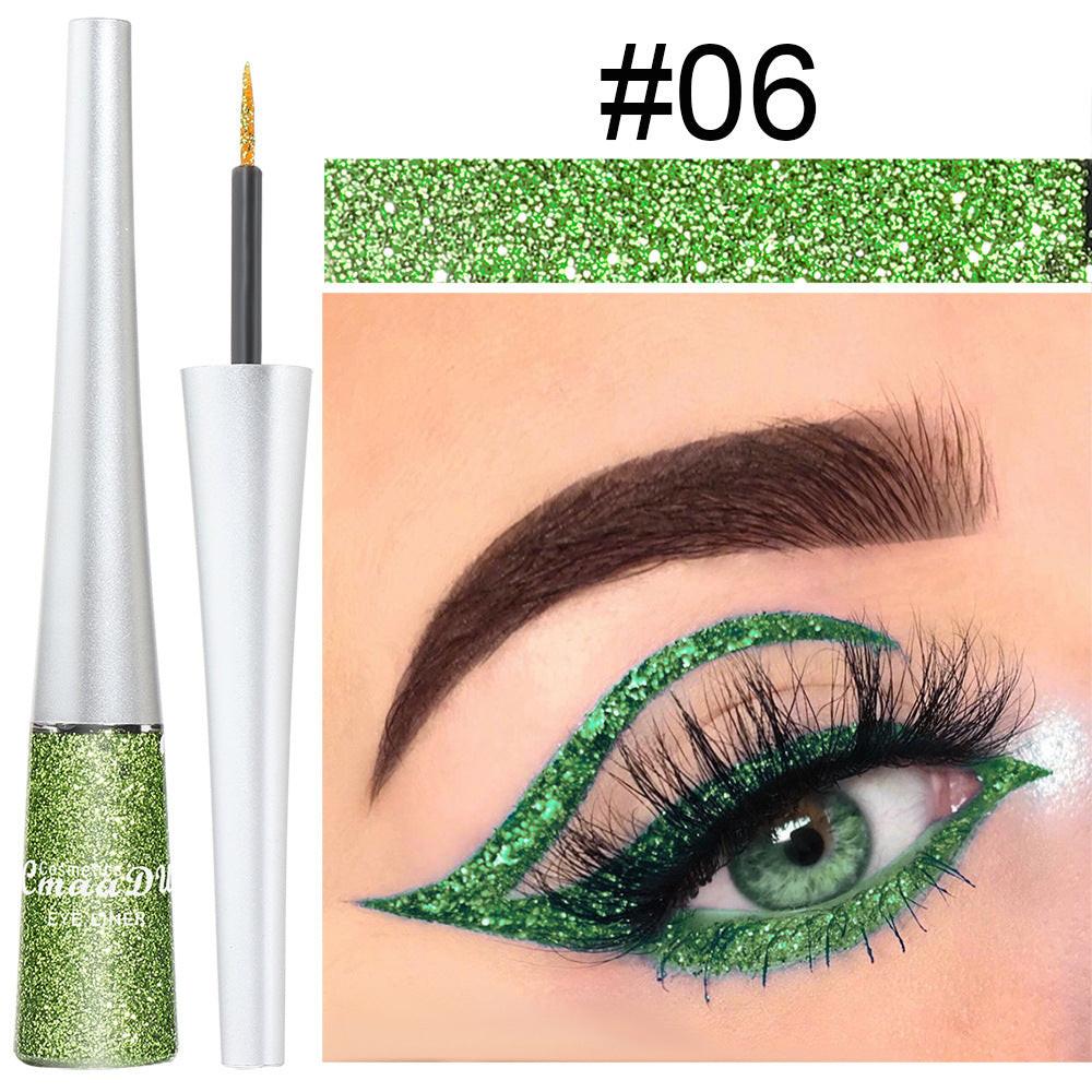 16 Colors Glittery Powder Sequin Burst Eyeliner.