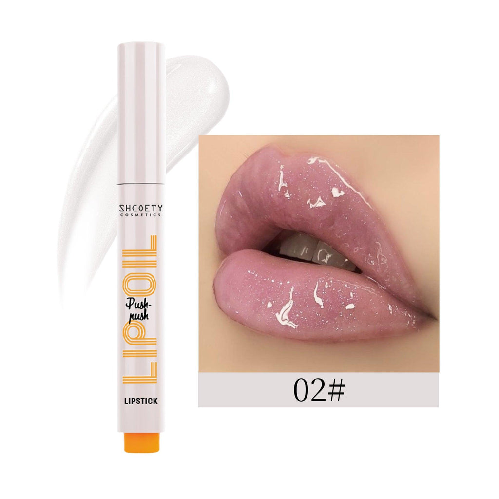 Makeup Press Lipstick Solid Water Light Lip Gloss Mirror Lip Lacquer.