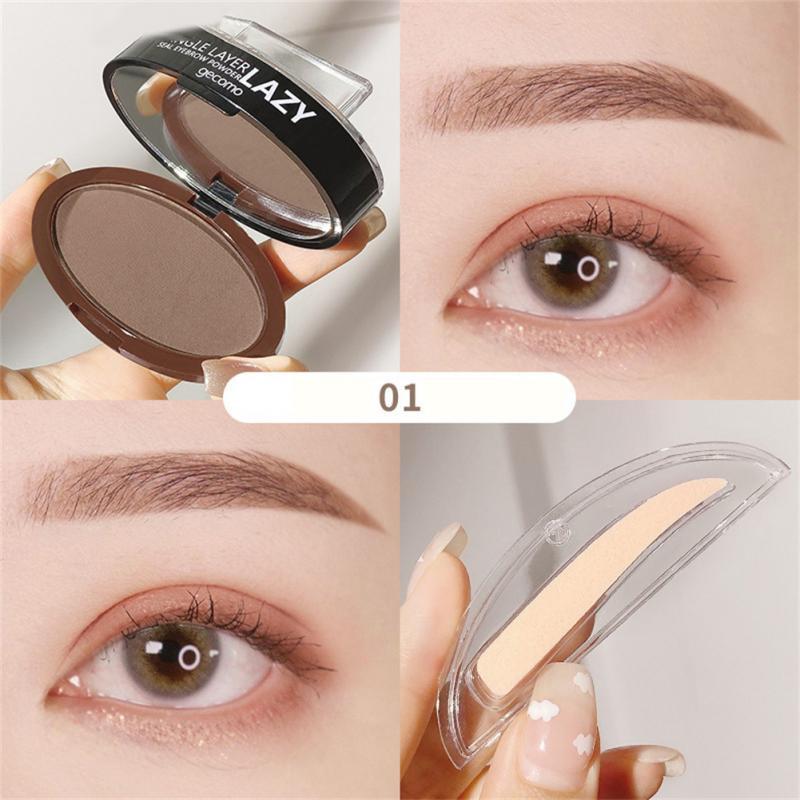 Double Layer Two-color Lazy Seal Eyebrow Powder Waterproof Sweat And Not Smudging.