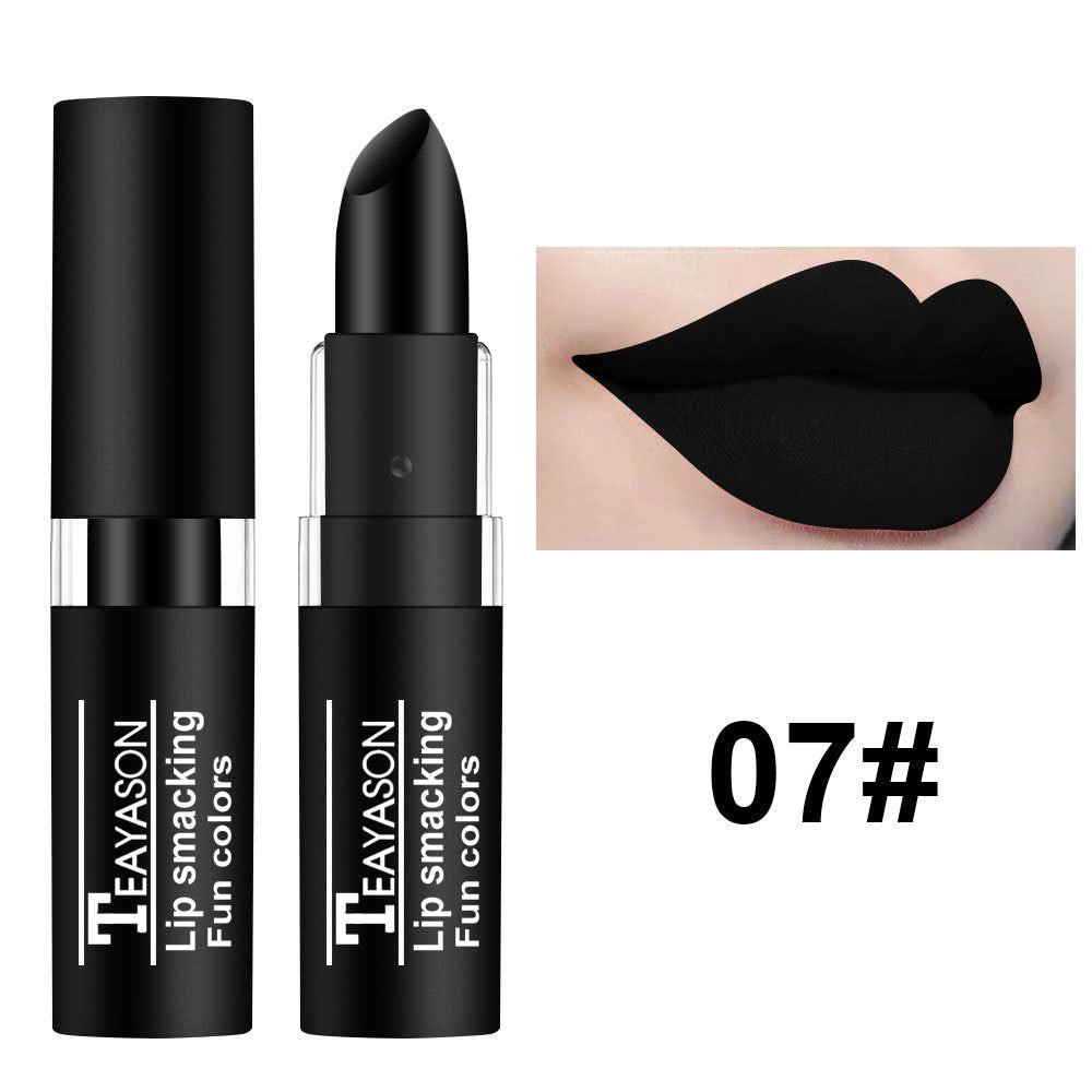 Dark Lipstick White Nude Color Vampire Halloween Creative Makeup Retro.