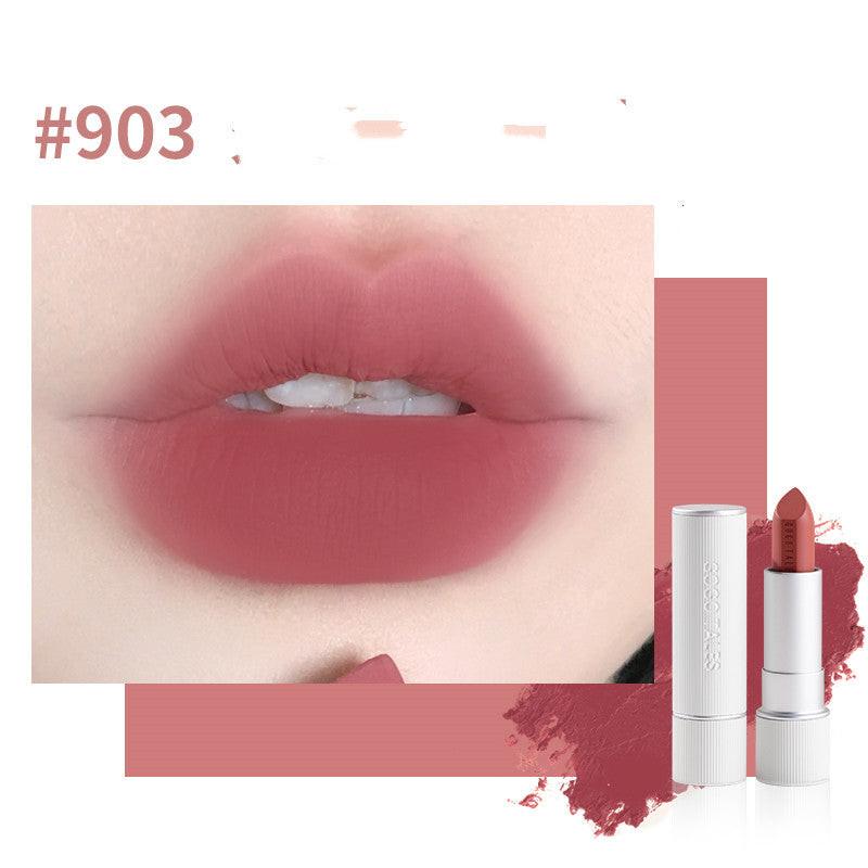 Striped Autumn And Winter Retro Lipstick Soft Mist Velvet Caramel Chestnut.