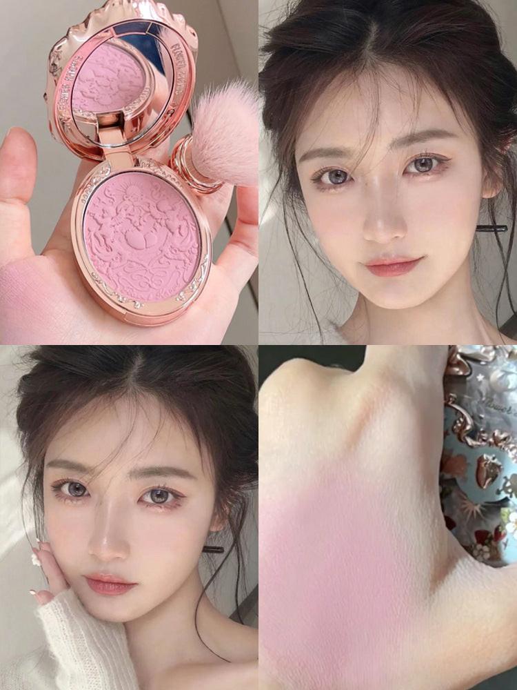 Flower Knows Strawberry Rococo Series Embossed Blush Velvet Matte Lip Glaze.