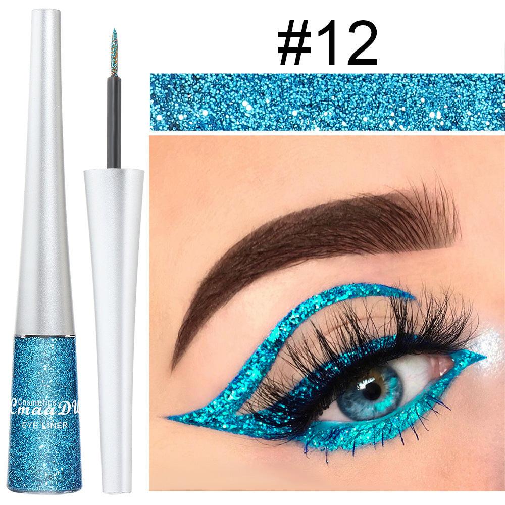 16 Colors Glittery Powder Sequin Burst Eyeliner.