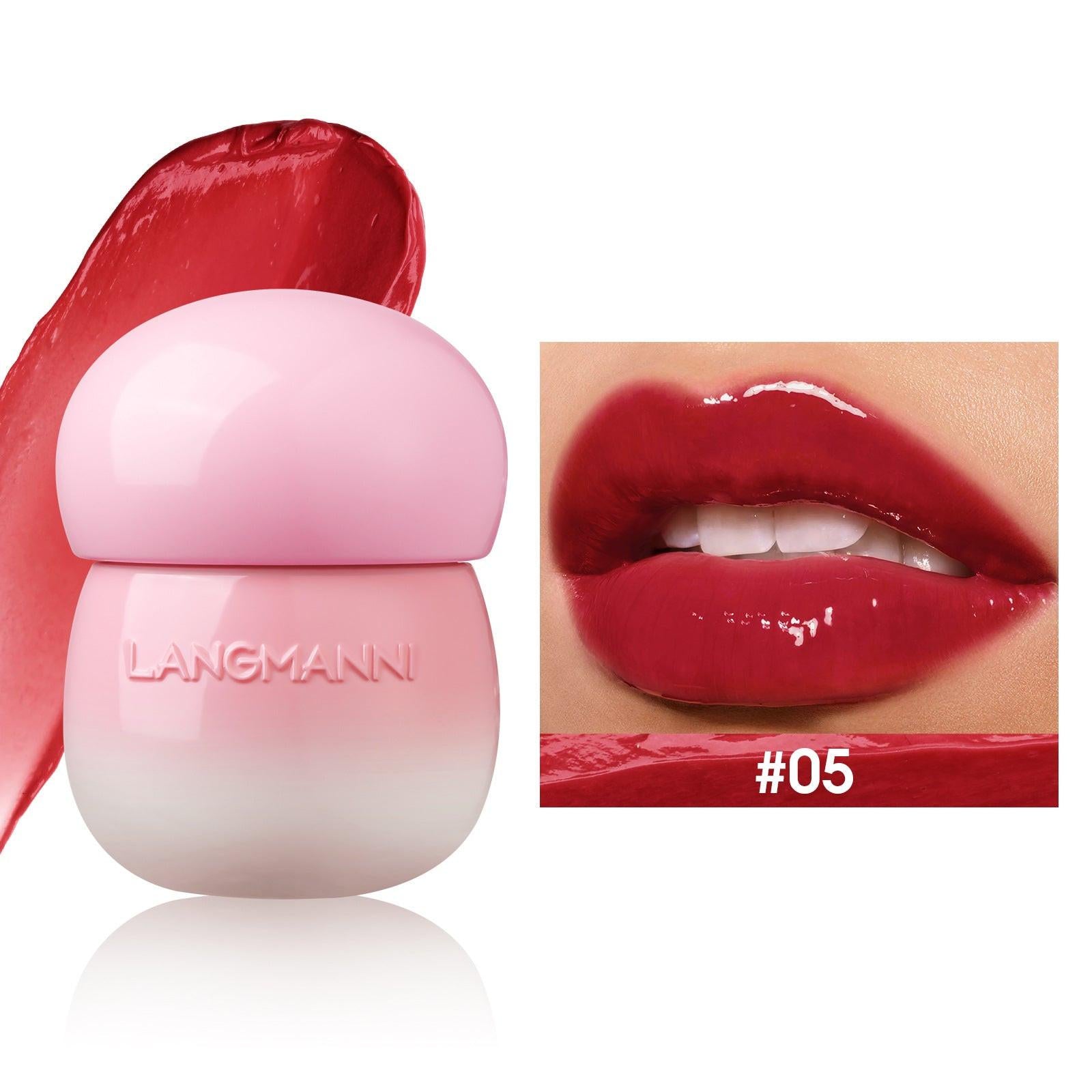 Mushroom Lip Lacquer Moisturizing Lip Gloss Not Oily.