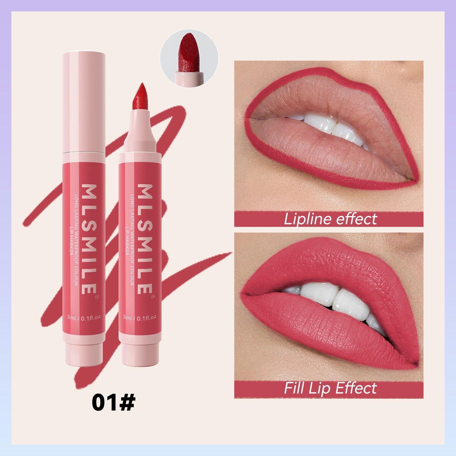 Lip Liner Waterproof No Stain On Cup Lipstick Multifunctional.