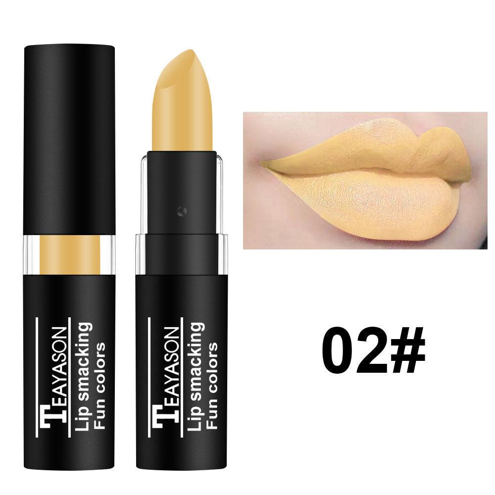 Dark Lipstick White Nude Color Vampire Halloween Creative Makeup Retro.