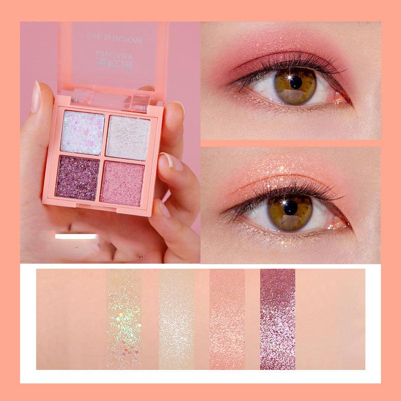 Simple Multicolor Pearly Earth Eyeshadow Palette.