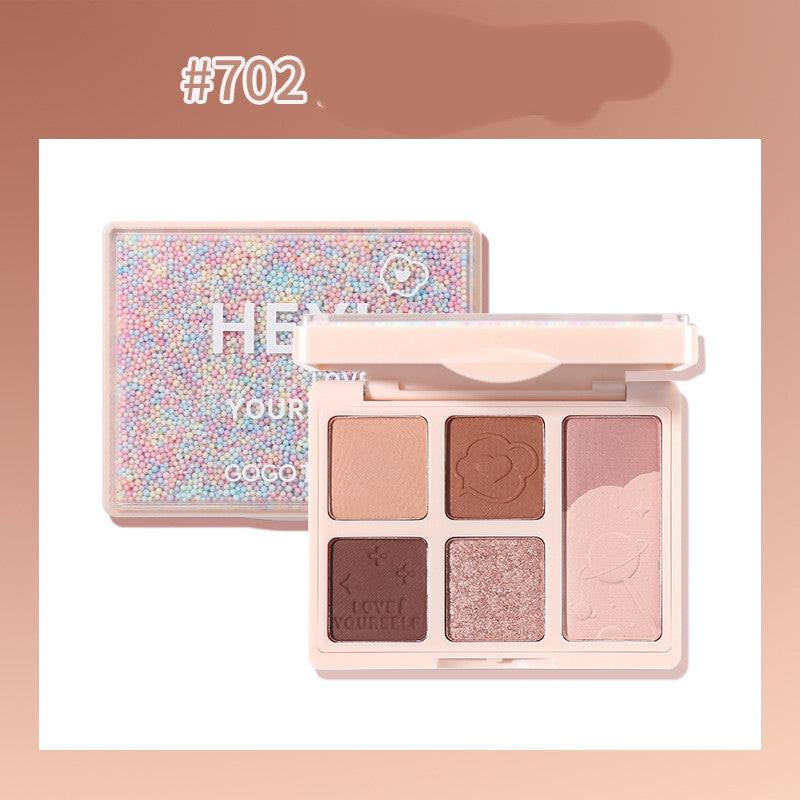 Bubble Gum Six-color Mini Eyeshadow Palette Matte.