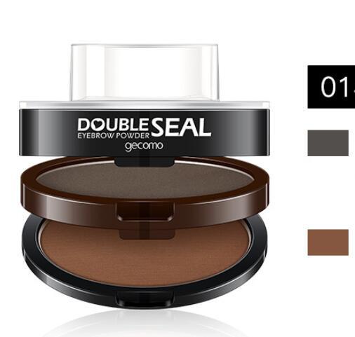 Double Layer Two-color Lazy Seal Eyebrow Powder Waterproof Sweat And Not Smudging.