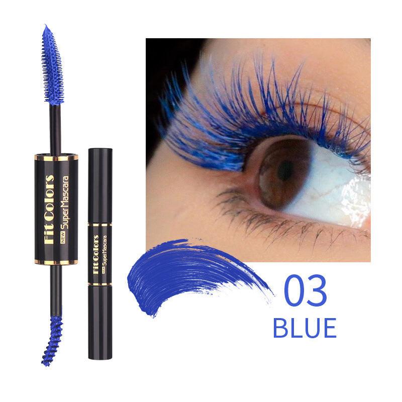 Double-headed Color Mascara Thick Curl More Than Waterproof Not Smudge White Eyebrow Dyeing.